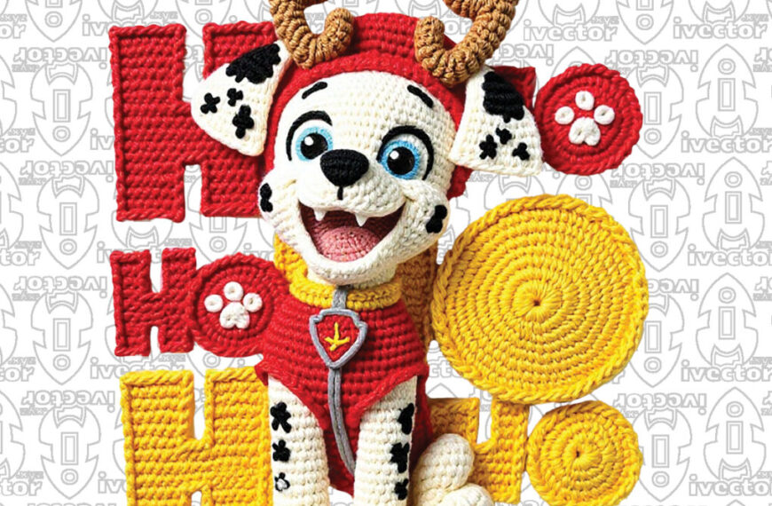 MARSHAL PAW PATROL CHRISTMAS CROCHET ALTA CALIDAD