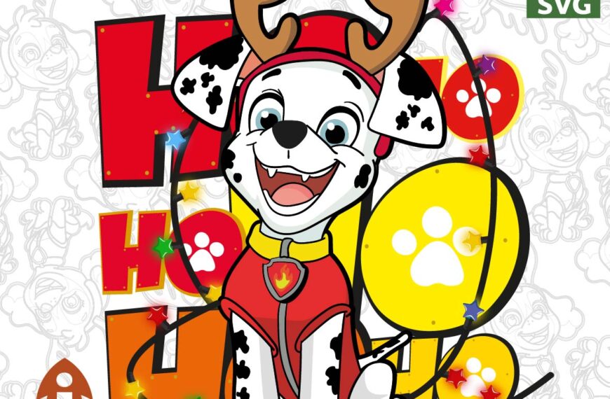 MARSHAL PAW PATROL CHRISTMAS VECTOR EDITABLE EPS PDF