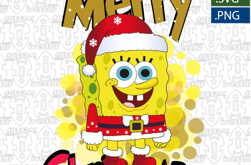 MERRY CHRISTMAS BOB ESPONJA VECTOR EDITABLE