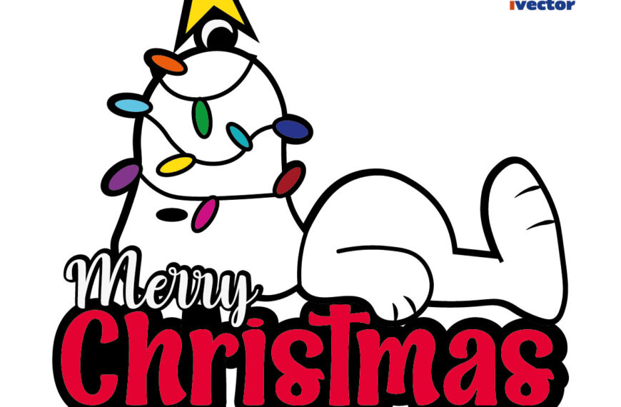MERRY CHRISTMAS SNOOPY LUCES NAVIDAD VECTOR