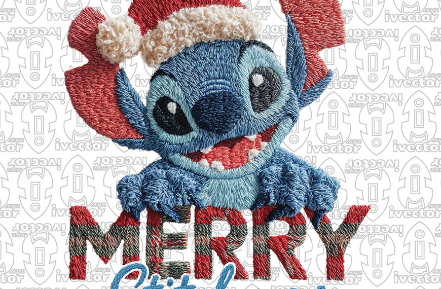 MERRY STITCHMAS ROJO CROCHET PNG ALTA CALIDAD