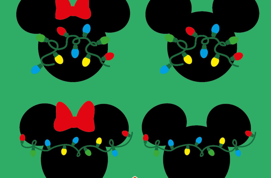 MICKEY AND MINNIE VECTOR NAVIDEÑO EDITABLE EPS PDF