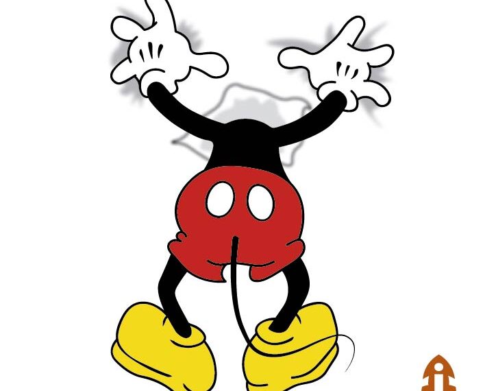 MICKEY ESPALDA GRIETA VECTOR EDITABLE EPS PDF