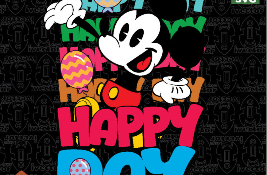 Happy Day Personaje de Caricatura Vectorial – Diseño Infantil para Cumpleaños, Camisetas y Decoración de Fiestas