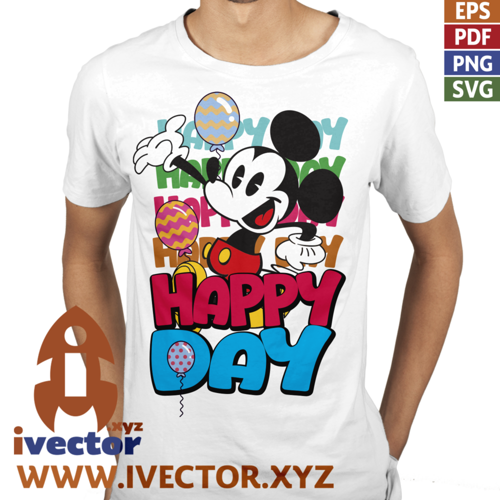 MICKEY-HAPPY-DAY-VECTOR-EDITABLE-EPS-PDF_P1 MICKEY HAPPY DAY VECTOR EDITABLE EPS PDF