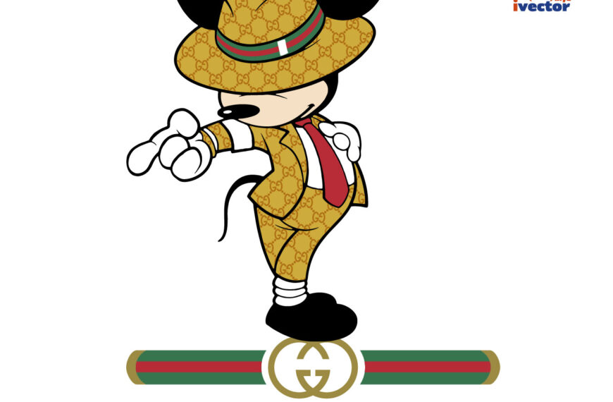 MICKEY LUXURY MICKEY MOUSE GUCCI LOGO VECTOR EDITABLE EPS PDF