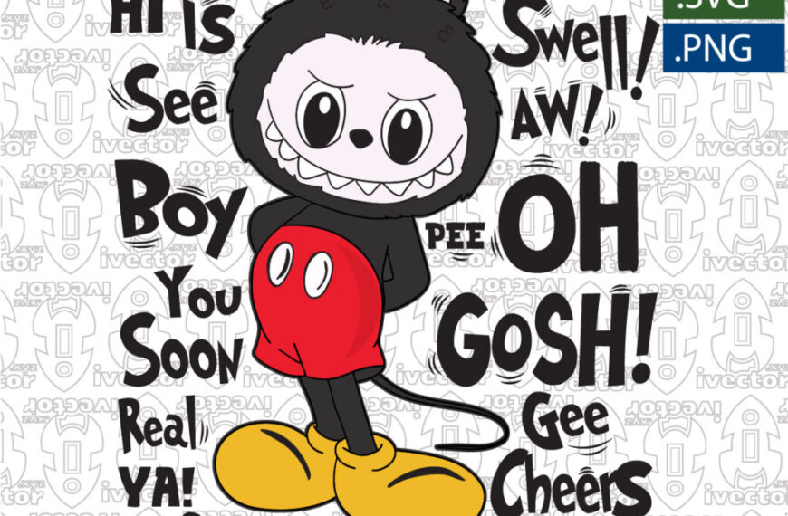 MICKEY MOUSE LETRAS VECTOR EDITABLE LETRA BLANCAEPS