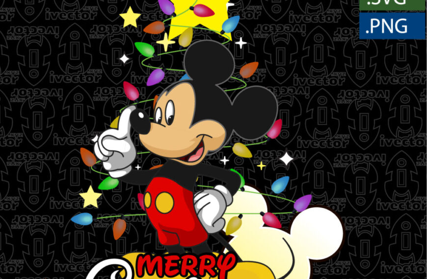 MICKEY NAVIDAD VECTOR EDITABLE EPS PDF