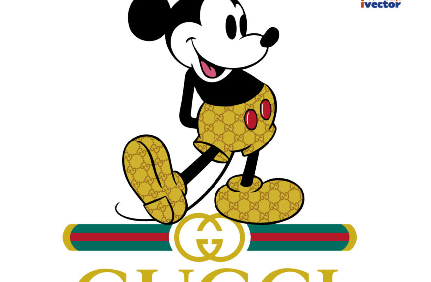 MICKEY RETRO GUCCI LOGO VECTOR EDITABLE EPS PDF
