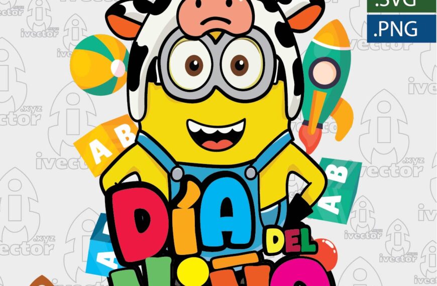 MINIONS VACA DIA DEL NIÑO VECTOR EDITABLE