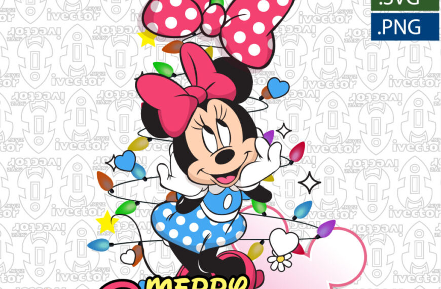 MINNIE NAVIDAD VECTOR EDITABLE EPS PDF