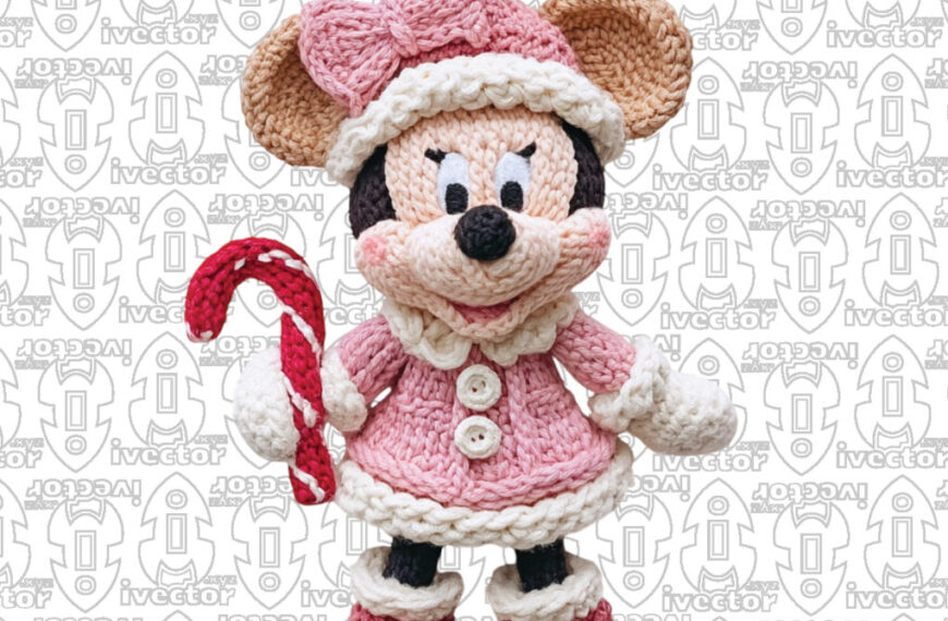 MINNIE ROSA CROCHET PNG ALTA CALIDAD
