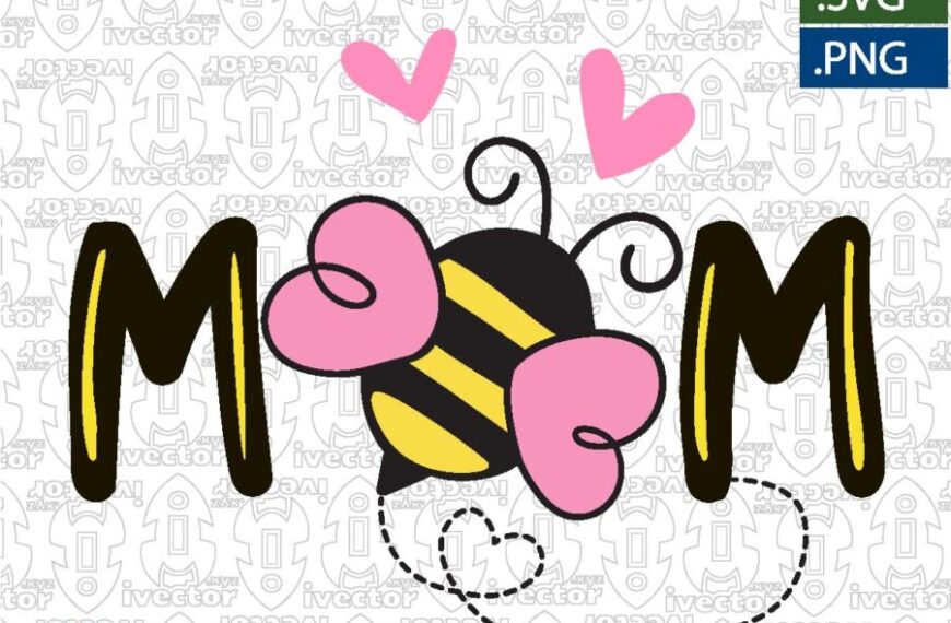 MOM ABEJA DÍA DE LAS MADRES VECTOR EDITABLE