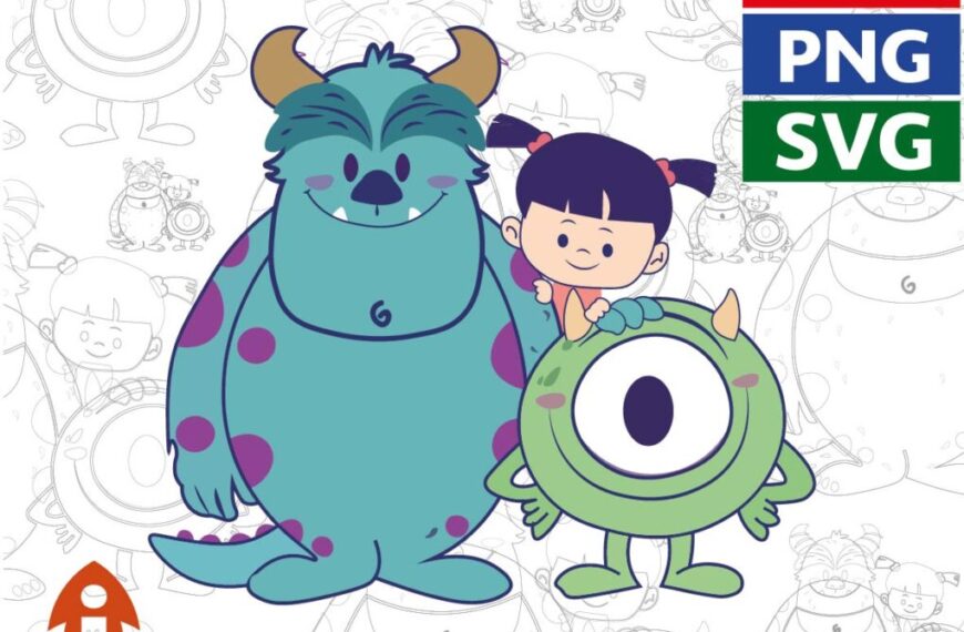 MONSTER INC PERSONAJES CHIBI VECTOR EPS PDF SVG