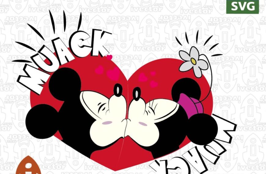 MUACK BESO MICKEY MOUSE VECTOR EDITABLE EPS PDF