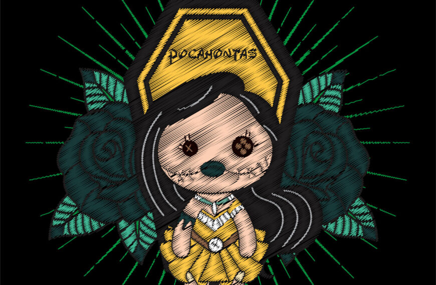 MUÑECA BORDADA POCAHONTAS PRINCESA DISNEY VECTOR