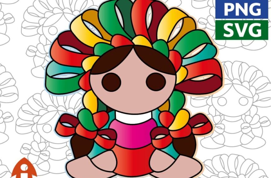 MUÑECA MEXICANA VECTOR EDITABLE EPS PDF MEXICO