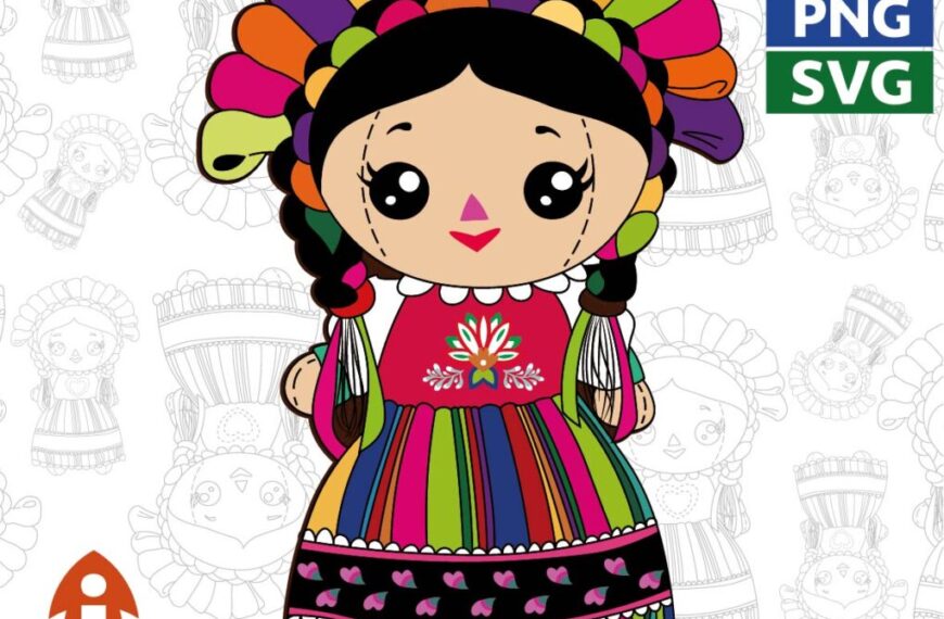 vector muñeca mexicana