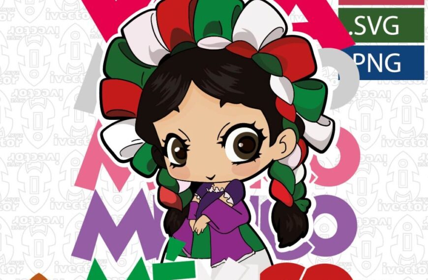 MUÑEQUITA VIVA MEXICO VECTOR EDITABLE