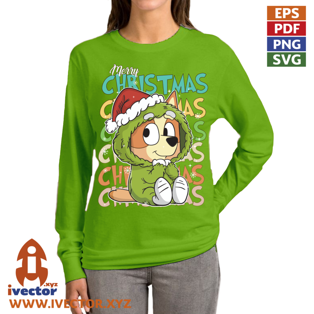 Merry-Christmas-adorable-personaje-navideno-con-gorro-de-Santa-y-corona-verde6 Merry Christmas: adorable personaje navideño con gorro de Santa y corona verde