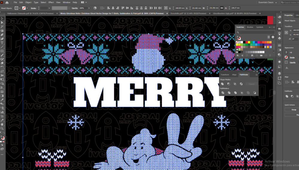Merry-Ghostmas-Retro-Christmas-Ghost-Vector-Design-for-T-Shirts-Sublimation-Print-02 Merry Ghostmas Retro Christmas Ghost Vector Design for T-Shirts, Sublimation & Print