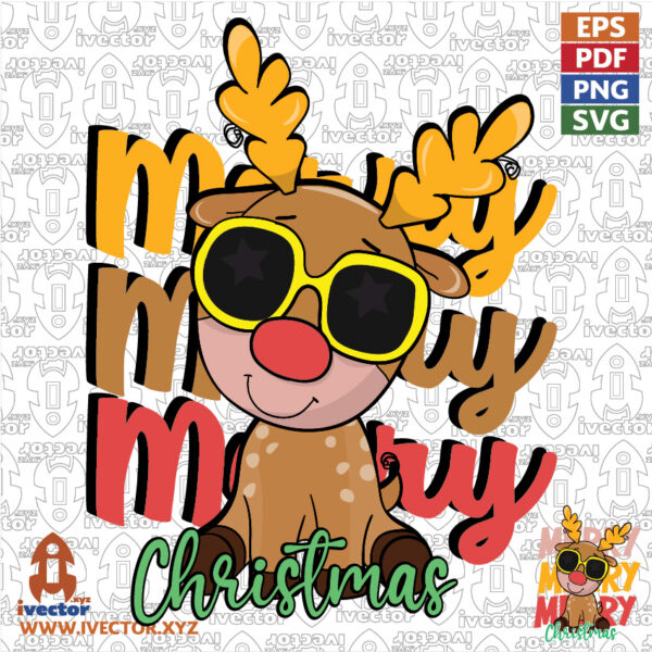 Merry-Merry-Merry-Christmas-Reindeer-SVG-Reno-Navideno-Kawaii-con-Gafas-para-Sublimacion-y-Camisetas-01-600x600 VECTORES Y RECURSOS