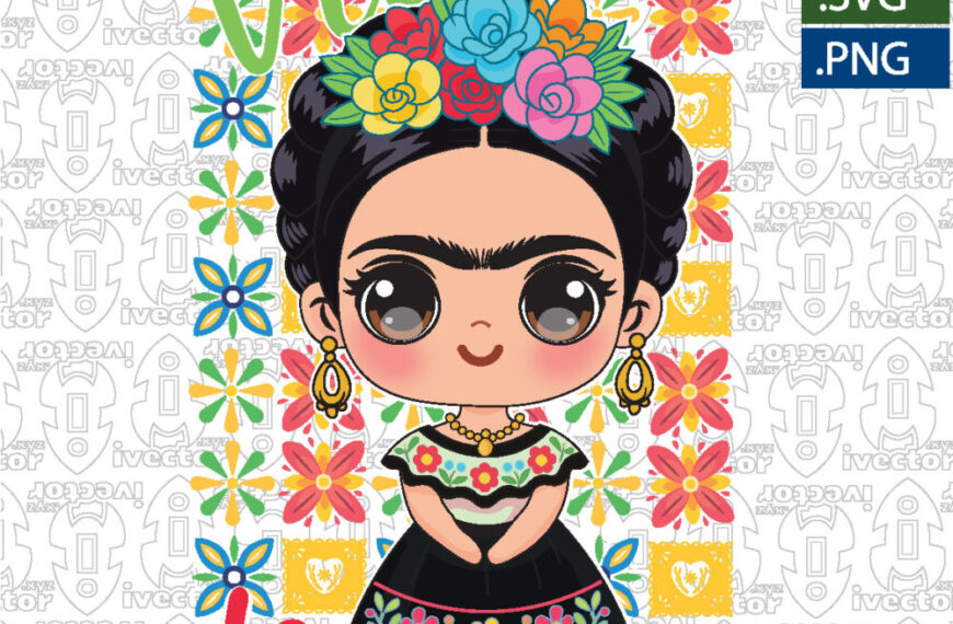 Mexican Woman in Traditional Dress | Viva Mexico – Vector