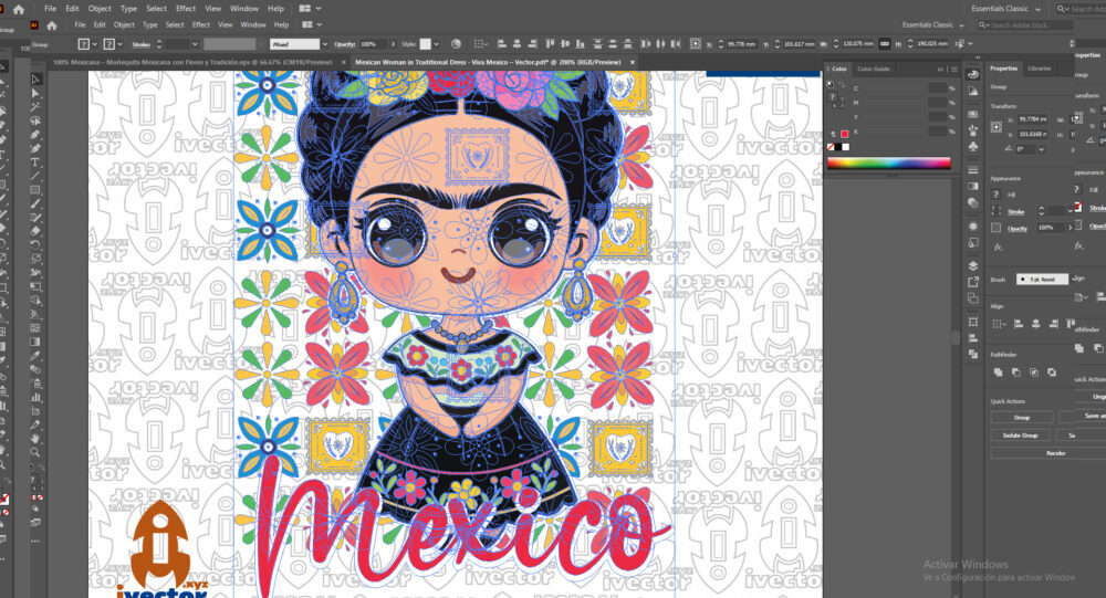 Mexican-Woman-in-Traditional-Dress-Viva-Mexico-–-Vector_Mesa-de-trabajo-2-edited Mexican Woman in Traditional Dress | Viva Mexico – Vector