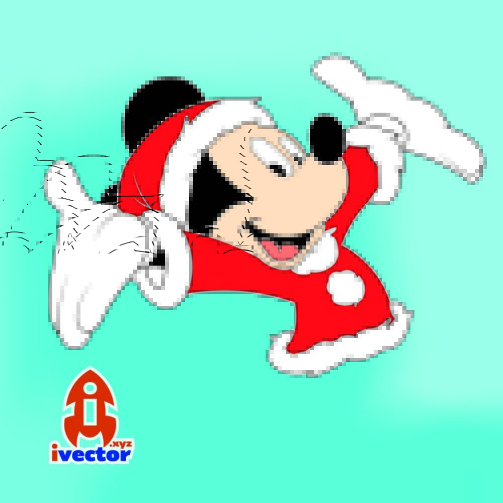 Mickey Mouse navidad vector EPS