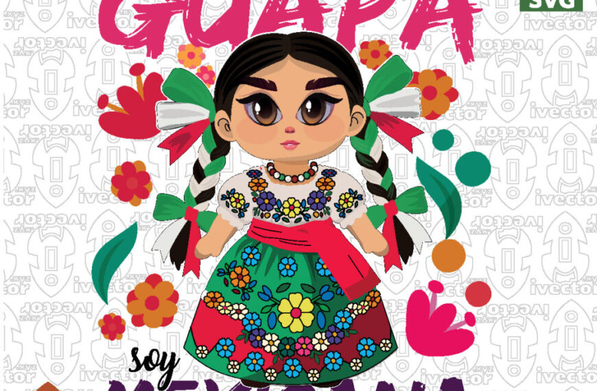 Muñeca Mexicana Tradicional – Vector para Estampado