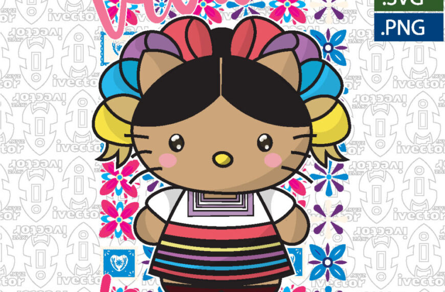 Muñeca Mexicana con Vestido Folklórico | Vector para Estampado