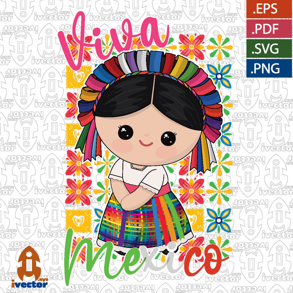 Muneca-Mexicana-con-Vestido-Tradicional-¡Viva-Mexico-–-Vector_Mesa-de-trabajo-1 VECTORES Y RECURSOS