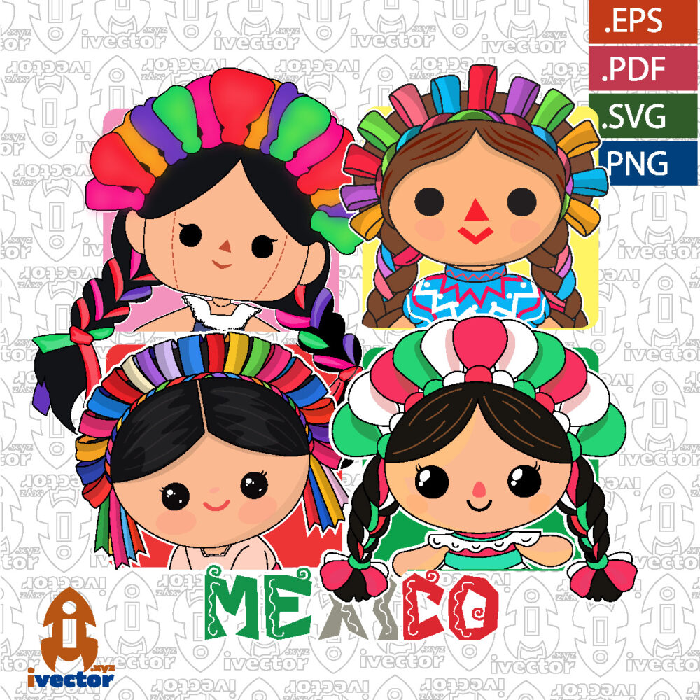 Munecas-Mexicanas-con-Trajes-Tradicionales-¡Viva-Mexico-–-Vector_Mesa-de-trabajo-1 VECTORES Y RECURSOS