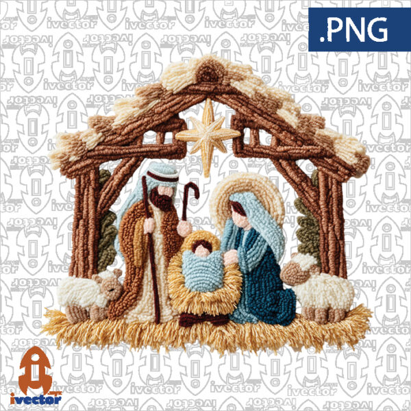 NACIMIENTO-ESTILO-CROCHET-NAVIDENO-PNG-A-600x600 Papá es tan...como shrek eps pdf Vector