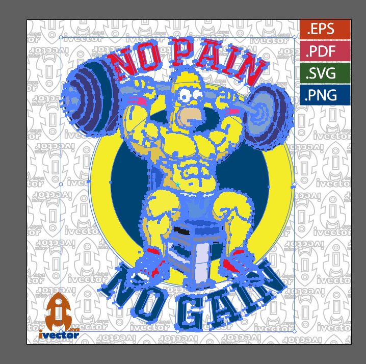 NO-PAIN-NO-GAIN-GYM-HOMERO-SIMPSON-p6 NO PAIN NO GAIN GYM HOMERO SIMPSON