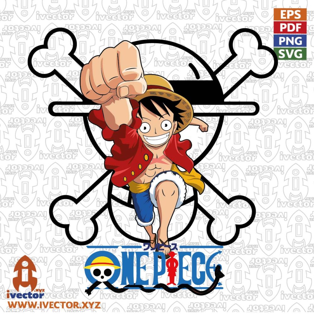 ONE-PEACE-VECTOR-LUFFY VECTORES Y RECURSOS