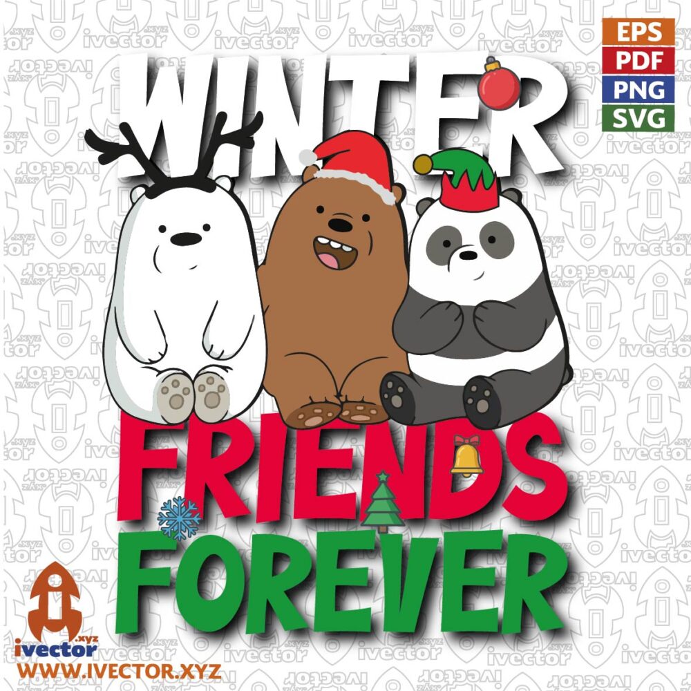 OSOS-WINTER-FRIENDS-FOREVER-VECTOR VECTORES Y RECURSOS