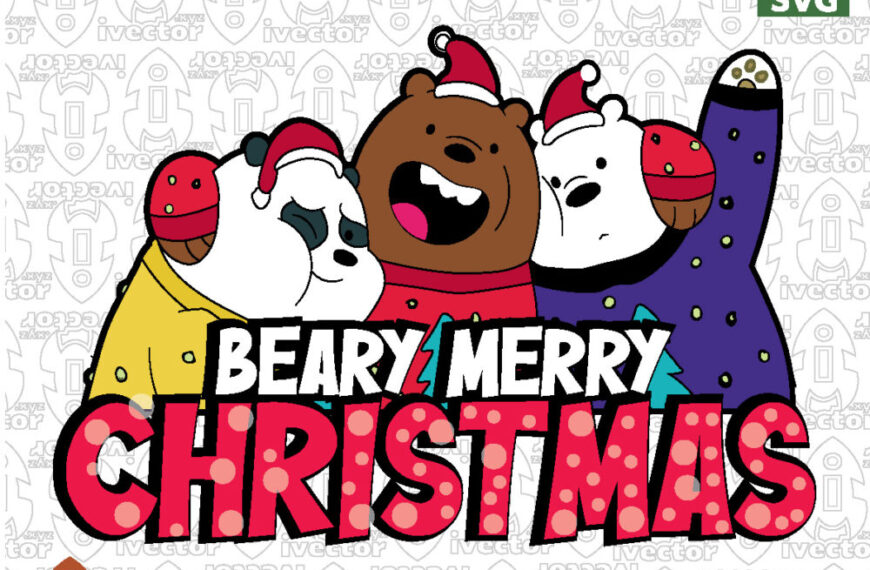 Bear-y Merry Christmas SVG Bundle – Cute Christmas Bears Vector for Shirts, Crafts and Holiday Printing