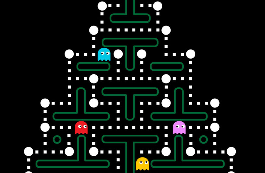 PACMAN ARBOL DE NAVIDAD VECTOR EPS PDF EDITABLE