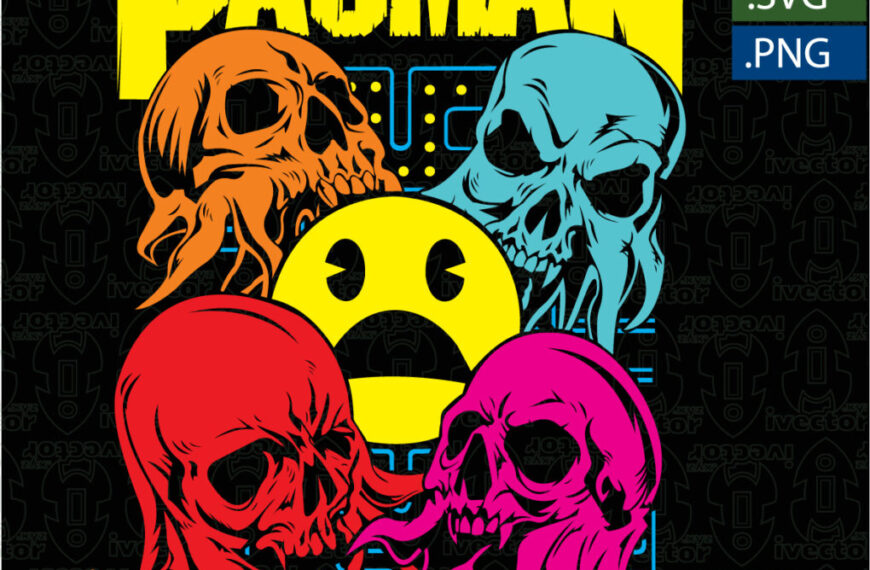 PACMAN HALLOWEEN VECTOR EDITABLE