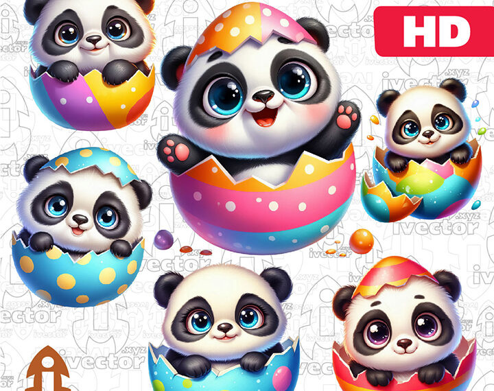 PANDAS HUEVOS DE PASCUA IMAGEN HD