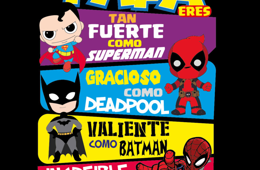 Papa eres tan fuerte como… Batman vector eps, pdf