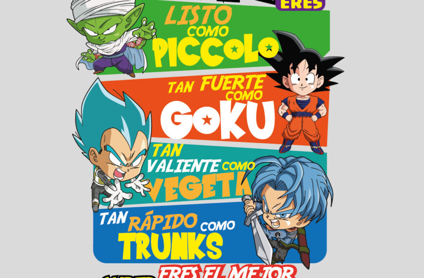 Papá eres tan fuerte como… Dragon Ball vector Eps Pdf