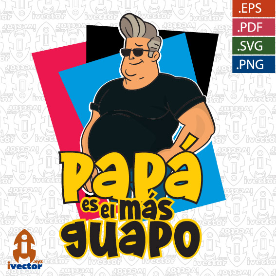 PAPA ES EL MAS GUAPO JONNY BRAVO VECTOR