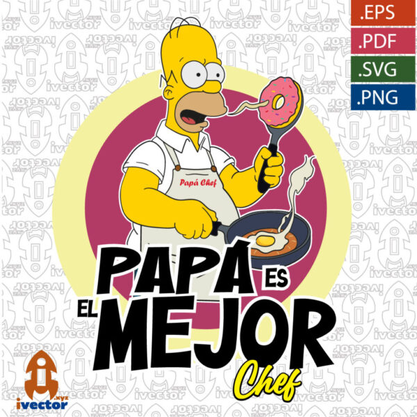 PAPA-ES-MEJOR-CHEF-HOMERO-SIMPSON_Mesa-de-trabajo-1-600x600 Vectores completamente editables
