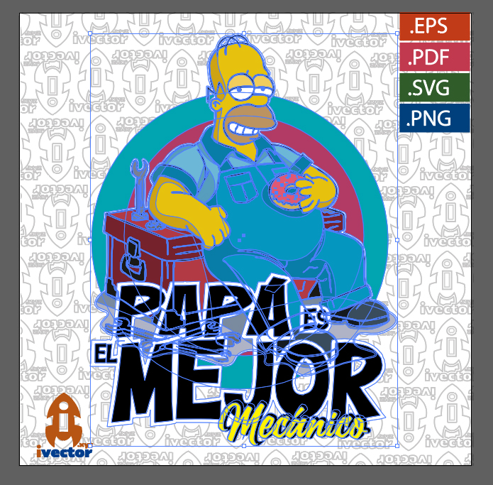 PAPA-ES-MEJOR-MECANICO-HOMERO-SIMPSON_2 PAPÁ ES MEJOR MECANICO HOMERO SIMPSON