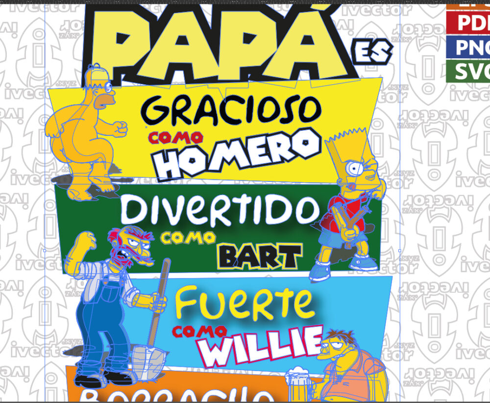 PAPA-ES-TAN-FUERTE-COMO-S.2 Papá Gracioso, Divertido, Fuerte y Alegre | Vector para Playera Día del Padre | SVG PNG EPS PDF