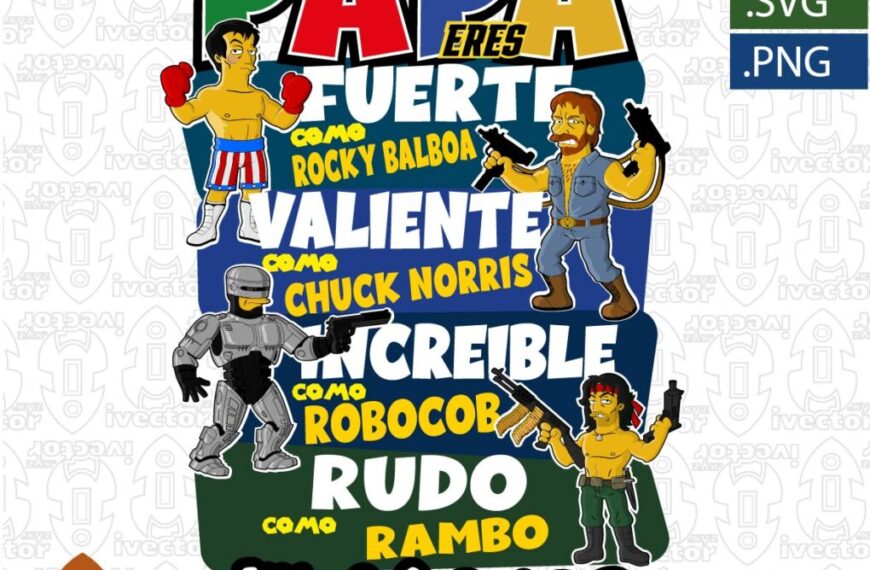 PAPA ES UN CLASICO HEROES DE PELICULAS VECTOR
