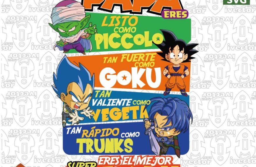 Diseño vectorial de superhéroe anime para el Día del Padre – Ilustración inspirada en guerreros legendarios para proyectos creativos