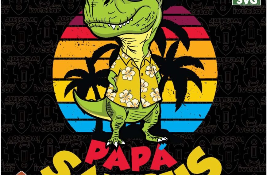 PAPA SAURUS DIA DEL PADRE LENTES VECTOR EDITABLE